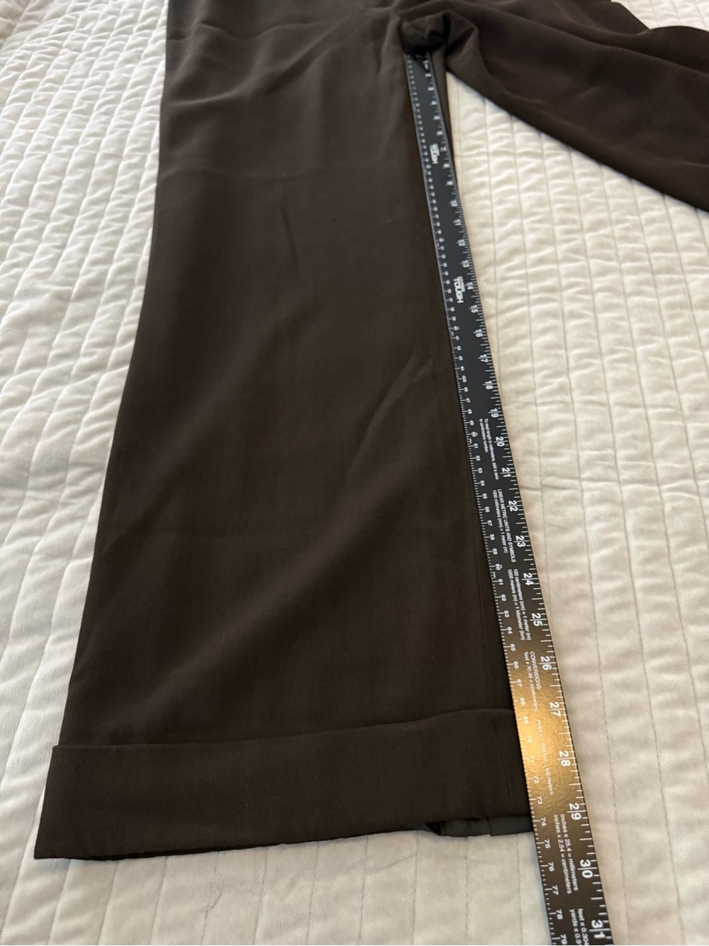 Anne Klein New York Brown Virgin Wool Blend Wide Leg Pants - Size 14 - Picture 6 of 10